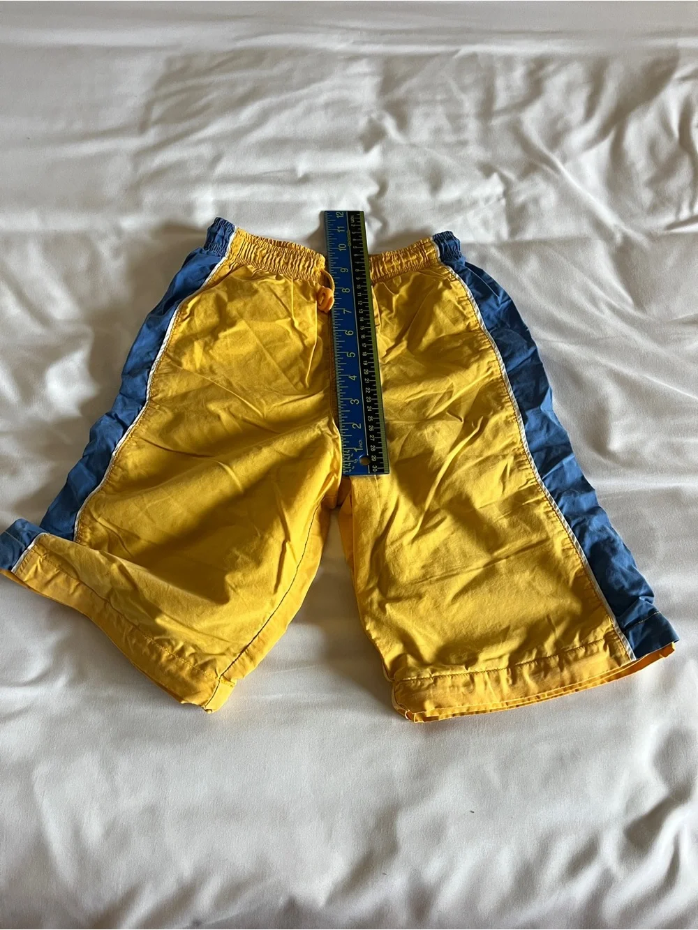 OshKosh B'gosh Yellow & Blue Lined Youth Cargo Shorts
